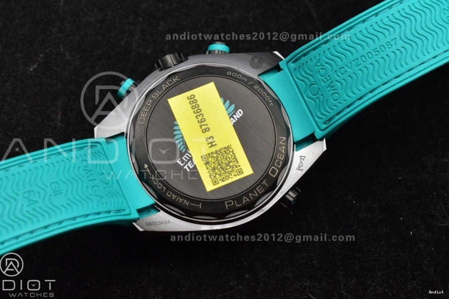 Edition 1:1 Rubber Black M+SF Strap Blue Ocean Chrono Deep Dial Ceramic Planet Master on Best Black A9900 1227